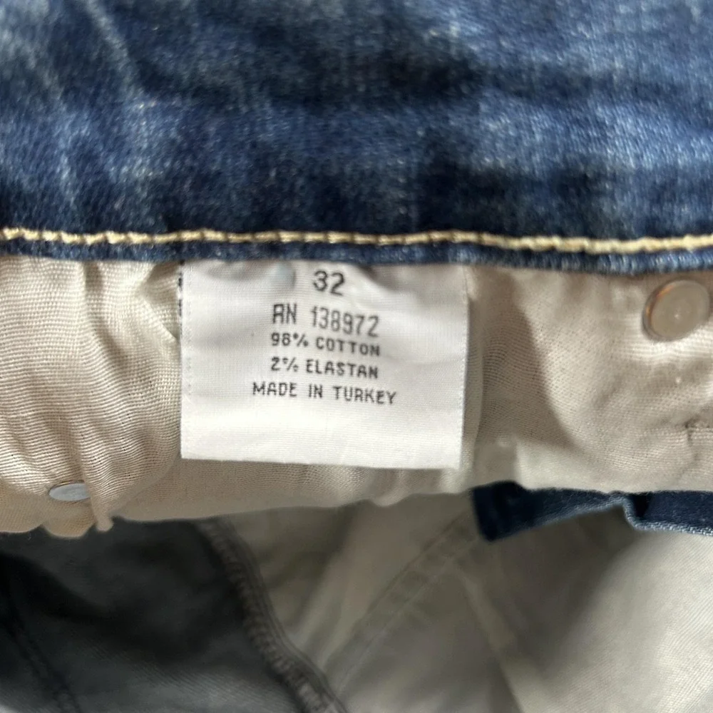 Jetlag Jeans Mens 32 Blue‎ Medium Wash Skinny Stretch Distressed Denim Jeans